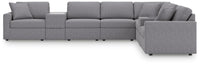 Marlow 8-Piece Sectional in Granite Performance Fabric