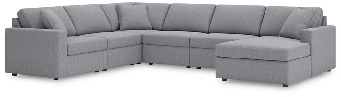 Marlow 6-Piece Sectional with Chaise in Granite V