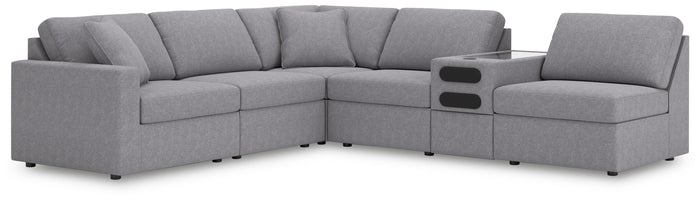 Marlow 6-Piece Sectional in Granite Performance Fabric IV