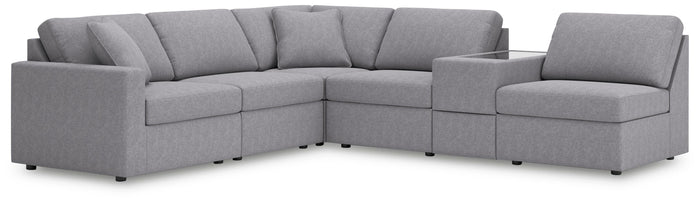 Marlow 6-Piece Sectional in Granite Performance Fabric V
