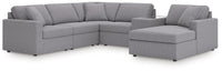 Marlow 6-Piece Sectional with Chaise in Granite VI