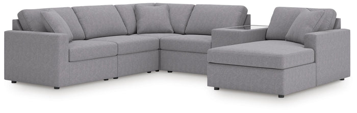 Marlow 6-Piece Sectional with Chaise in Granite VI