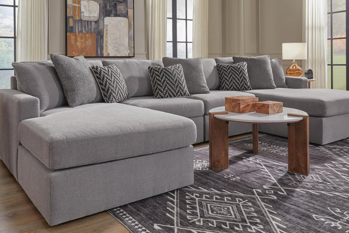 Marlow 4-Piece Sectional with Chaise in Granite Performance Fabric