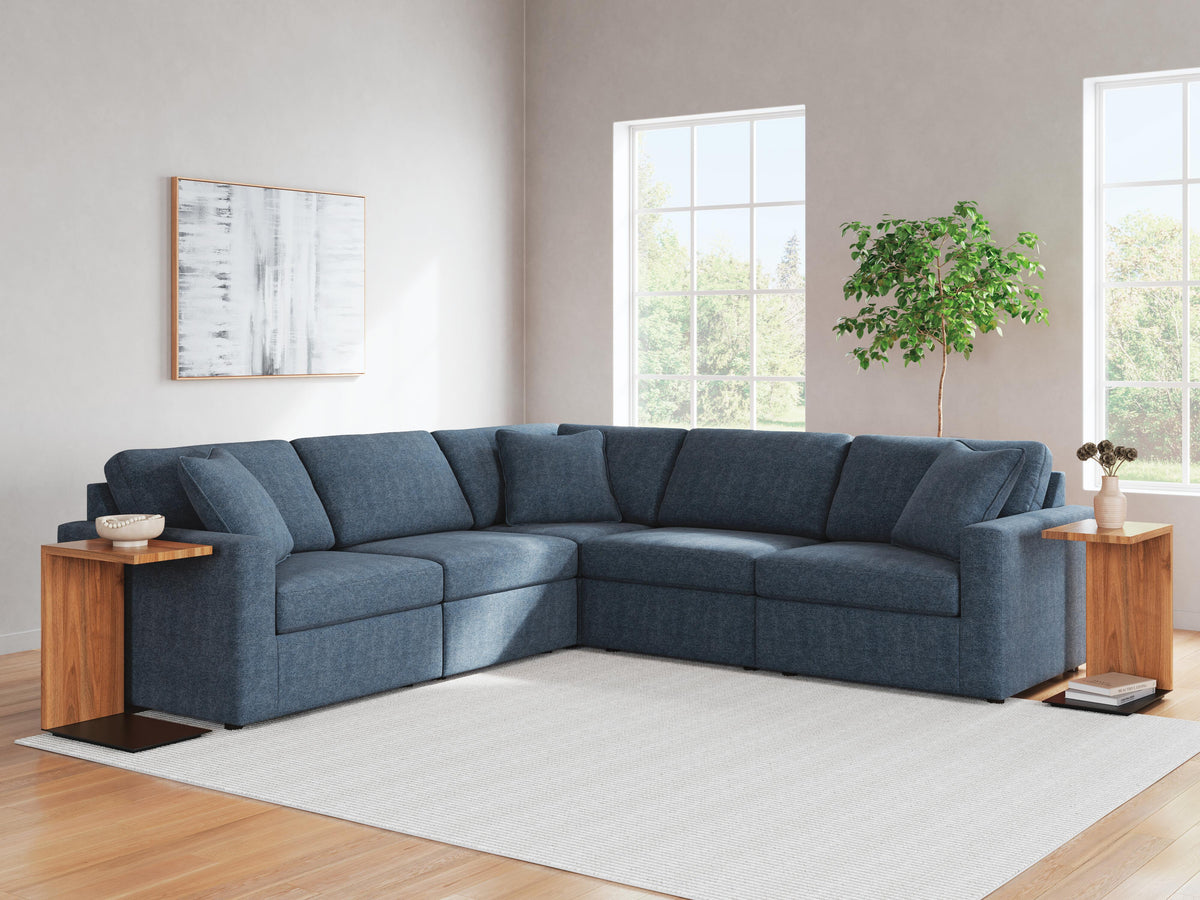 Marlow 5-Piece Sectional in Ink Performance Fabric II