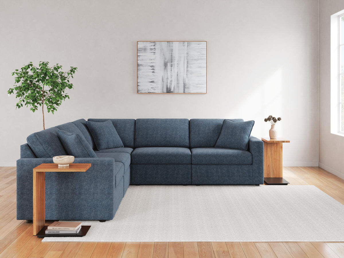 Marlow 5-Piece Sectional in Ink Performance Fabric II