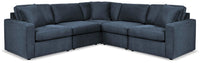 Marlow 5-Piece Sectional and Ottoman in Ink