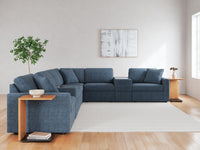Marlow 8-Piece Sectional and Ottoman in Ink
