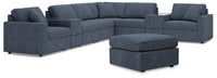 Marlow 8-Piece Sectional and Ottoman in Ink
