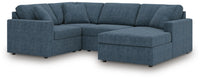 Marlow 4-Piece Sectional with Chaise in Ink VIII