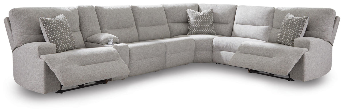 Vantry 7-Piece Power Sectional Reclining Sofa with Storage Console