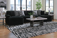 Winslow 3-Piece Sectional with Chaise in Onyx Fabric