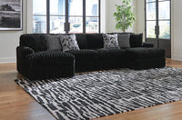 Winslow 3-Piece Sectional with Chaise in Onyx Fabric