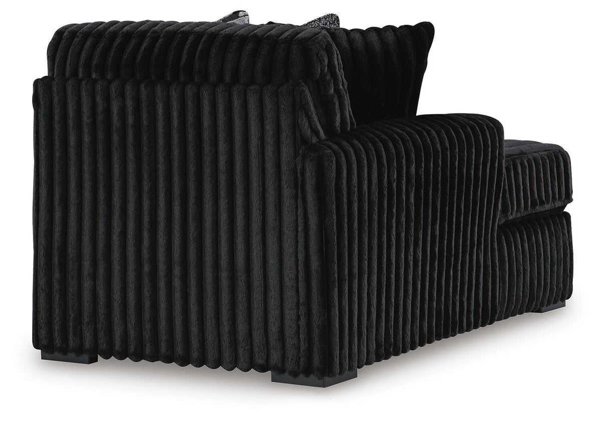 Winslow 4-Piece Sectional and Ottoman in Onyx