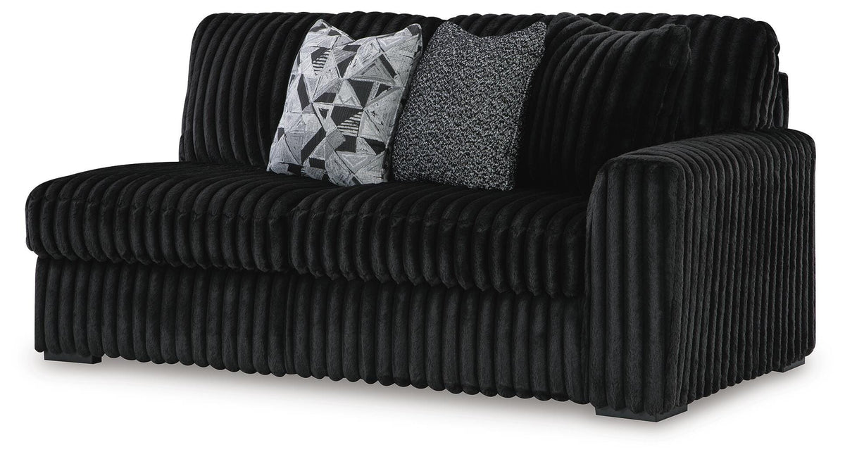 Winslow 4-Piece Sectional and Ottoman in Onyx