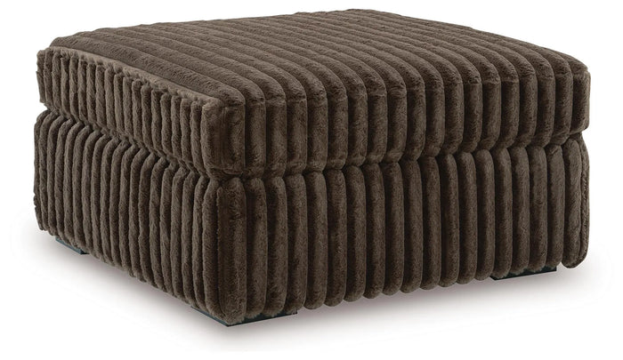 Winslow Oversized Accent Ottoman in Chocolate
