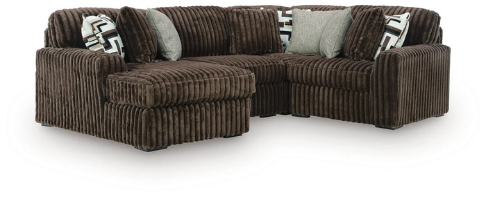 Winslow 4-Piece Sectional with Chaise in Chocolate IV