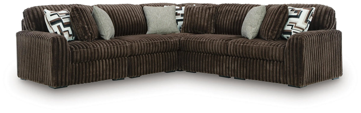 Winslow 5-Piece Sectional in Chocolate