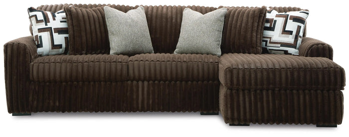 Winslow 2-Piece Sectional Sofa with Chaise in Chocolate II