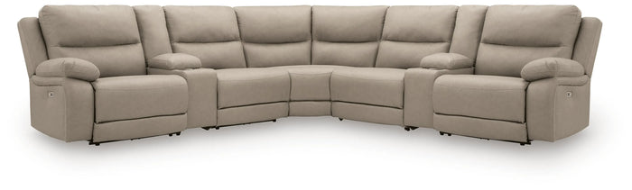 Tilly Bay 7-Piece Reclining Sectional with Storage Consoles