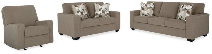 Wrenley Bay Sofa with Loveseat and Recliner in Cocoa