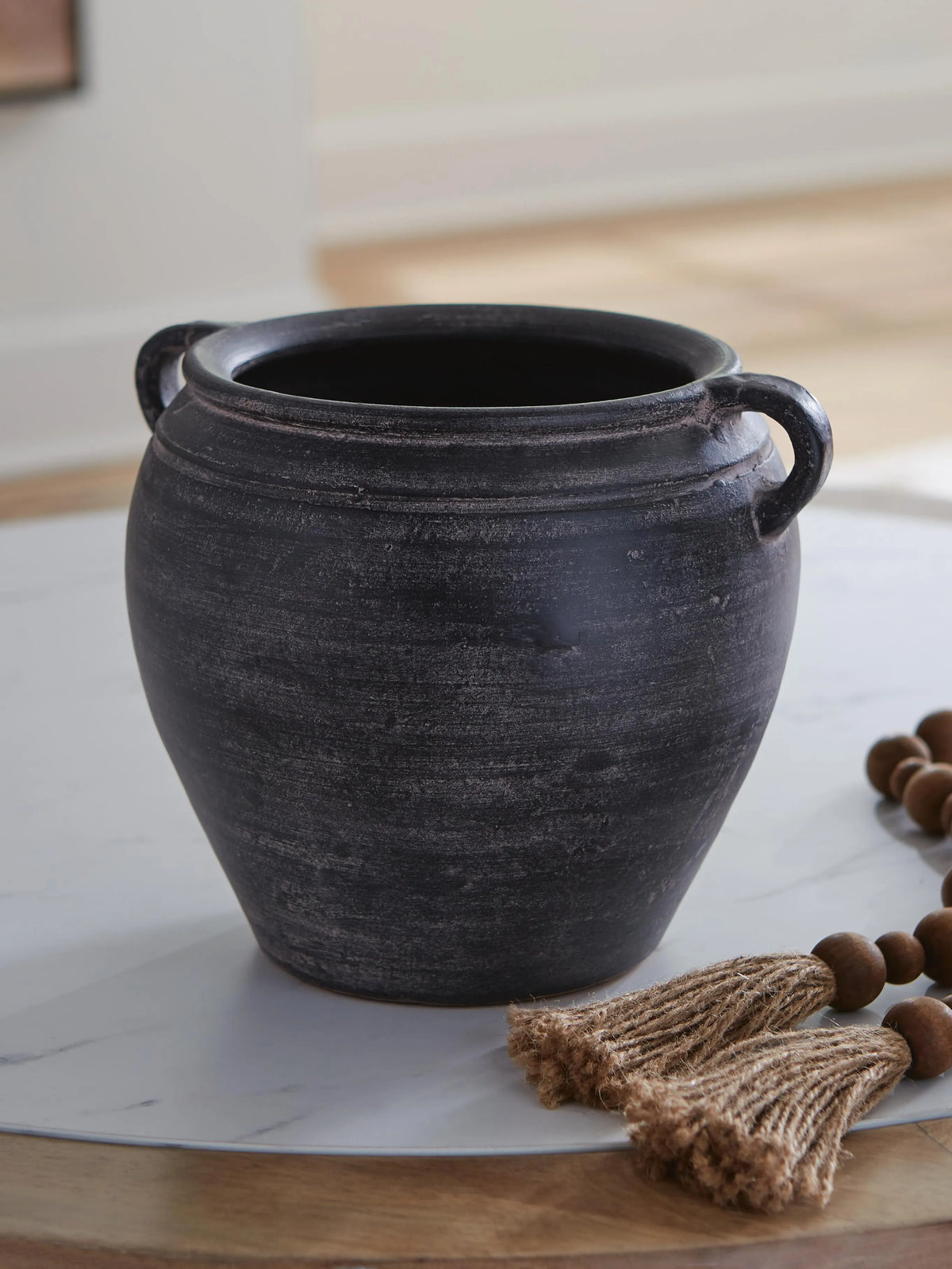 Bundeena Vase in Distressed Black II