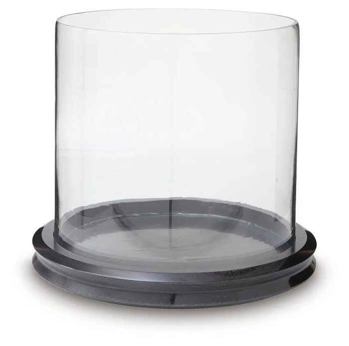 Zeno Candle Holder in Clear/Black