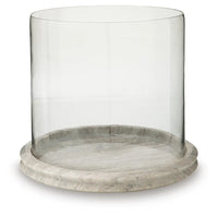 Zeno Candle Holder in Clear/Beige