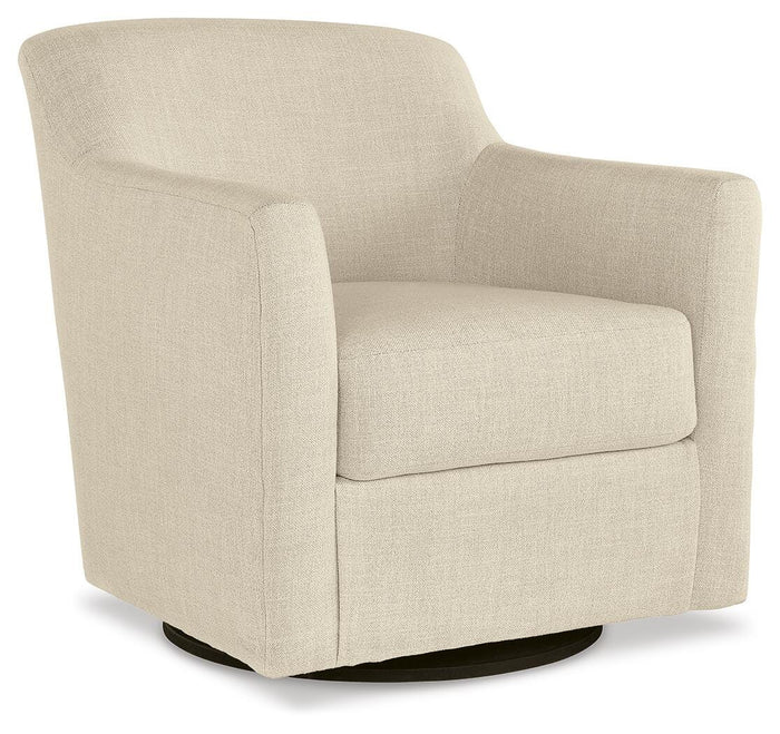 Harlow Swivel Accent Chair in Linen
