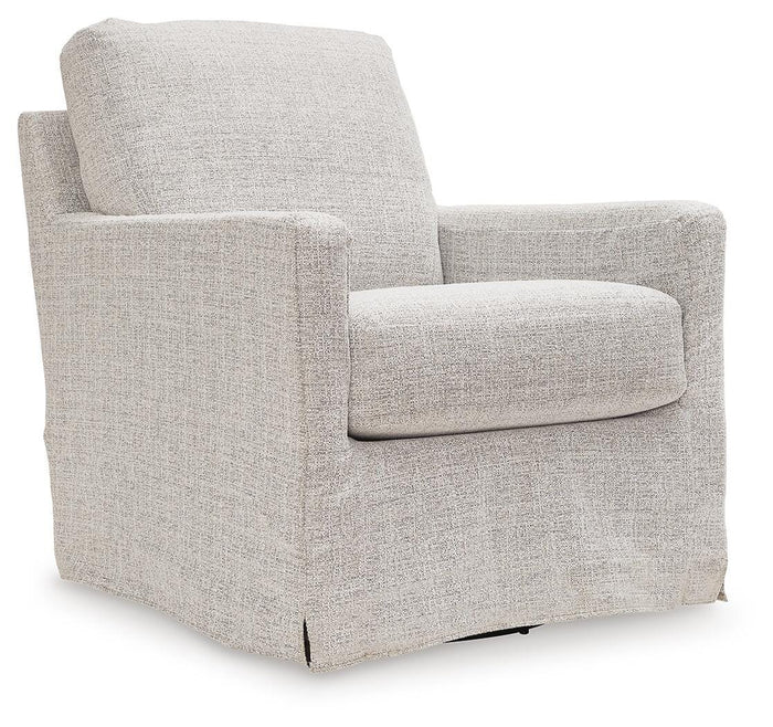 Jervis Hill Swivel Glider Accent Chair in Stone