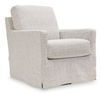 Jervis Hill Swivel Glider Accent Chair in Stone