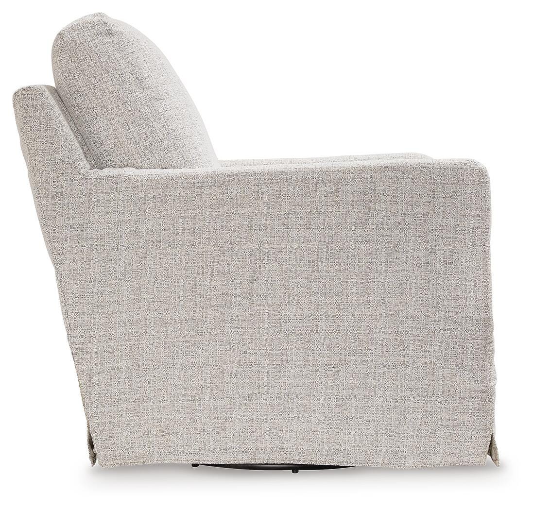 Jervis Hill Swivel Glider Accent Chair in Stone