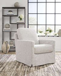Jervis Hill Swivel Glider Accent Chair in Stone