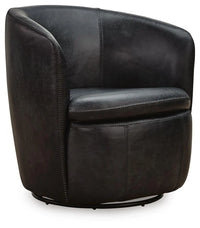 Wrenley Vale Swivel Accent Chair in Midnight