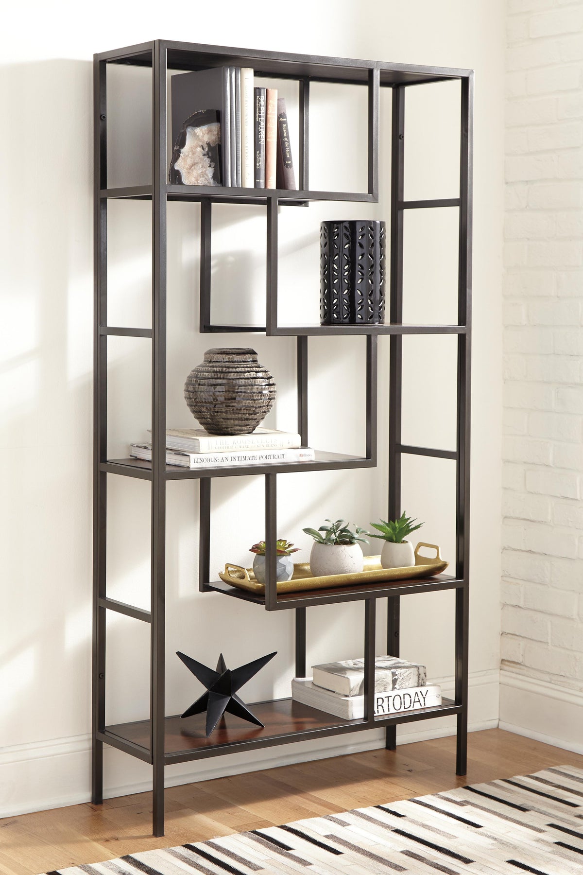 Kilgore Bookcase in Brown/Black