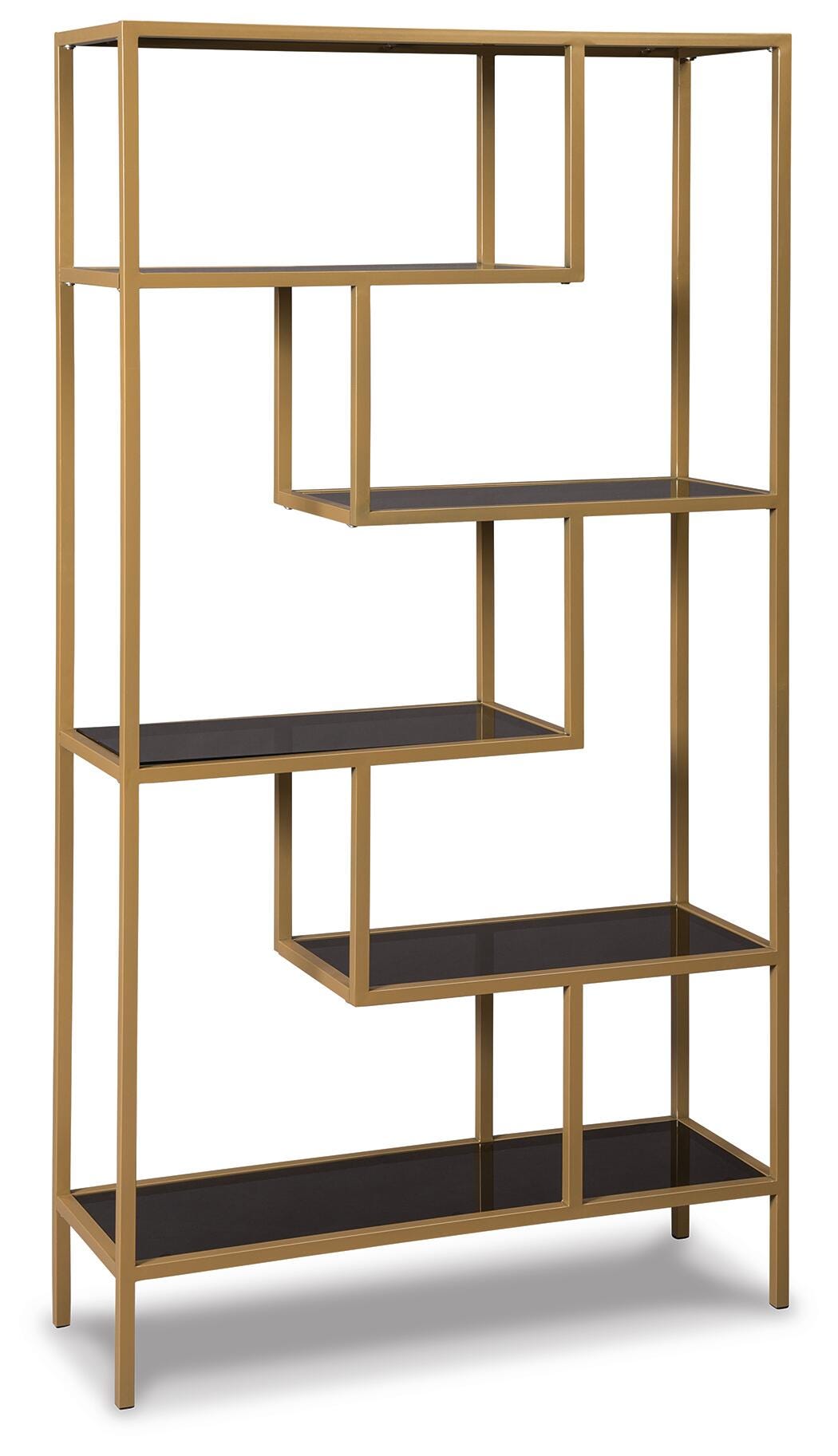 Kilgore Bookcase in Gold Finish