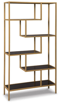 Kilgore Bookcase in Gold Finish
