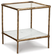 Aurelia Bay Accent Table in Antique Brass Finish