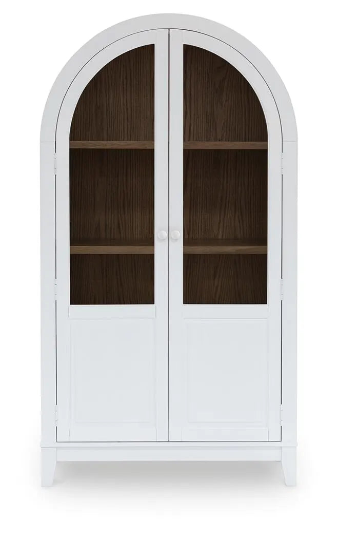 Dunmore Vale Accent Cabinet in White/Natural