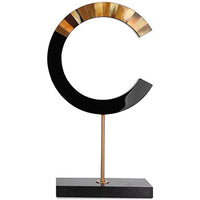 Gantry Bay Sculpture in Black/Gold Metal III