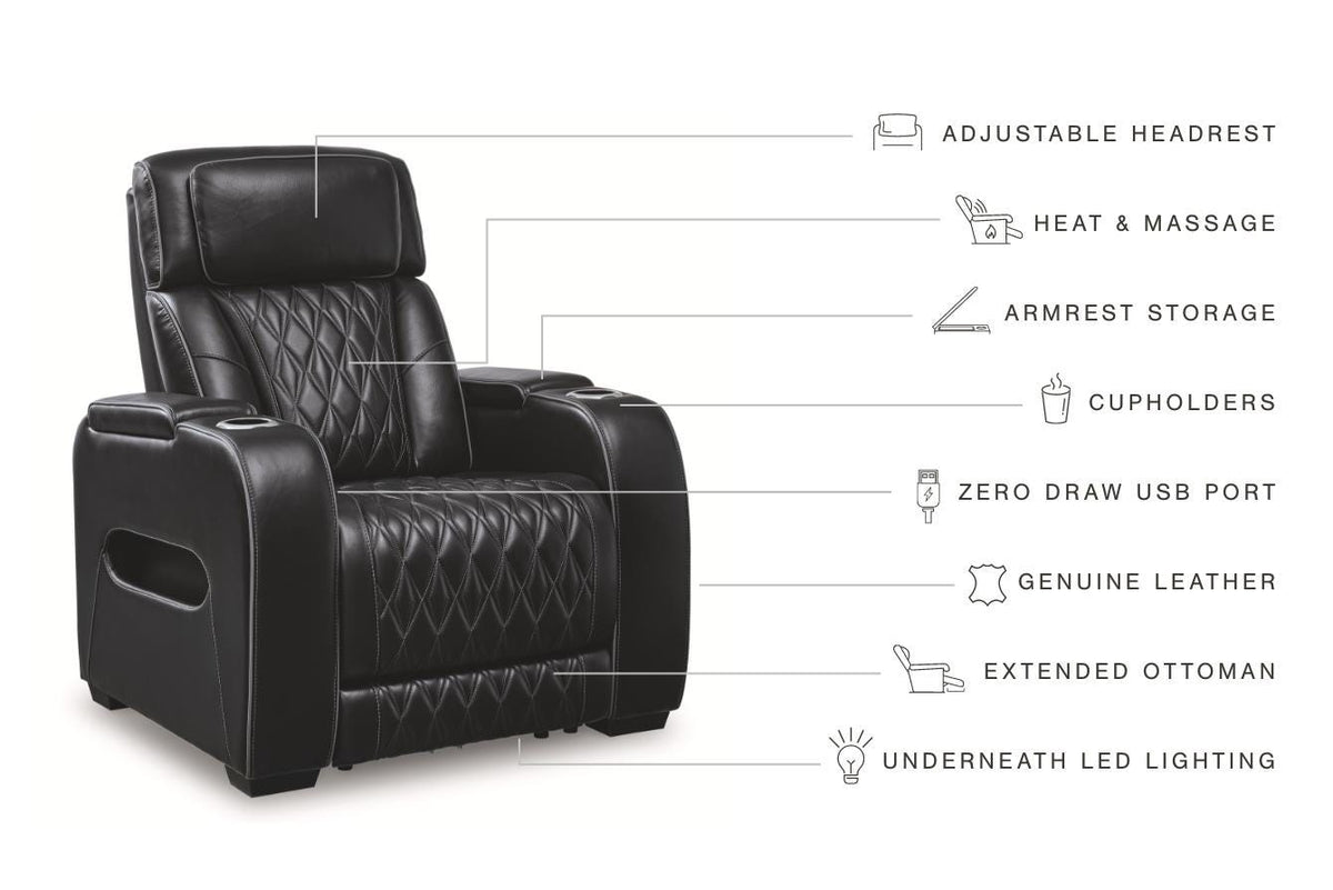 Anvilbrook Power Recliner in Black