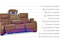 Anvilbrook Power Reclining Sofa in Caramel