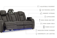 Verlaine Power Reclining Sofa in Shadow