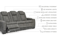 Arlen Power Reclining Sofa in Slate II