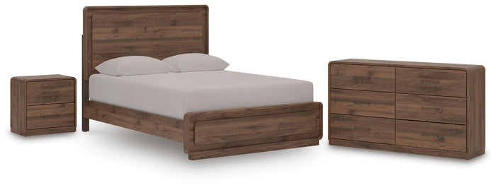 Sinclair Queen Panel Bed with Dresser and Nightstand
