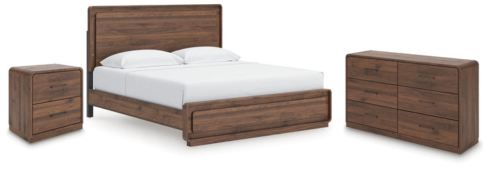 Sinclair King Panel Bed with Dresser and Nightstand