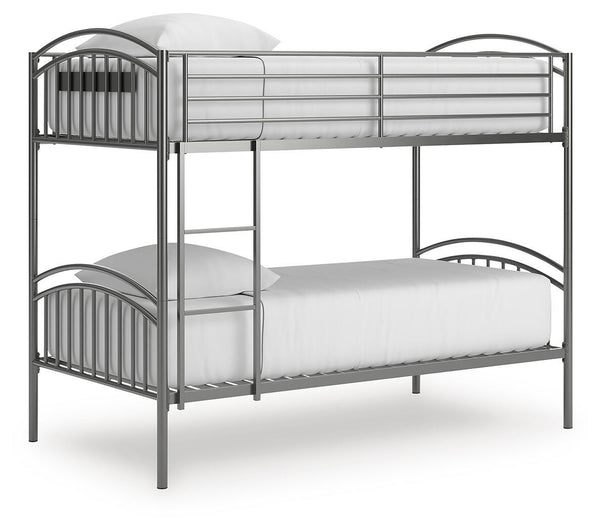 Lanceburg Twin over Twin Bunk Bed with Ladder