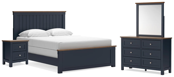 Nexa Queen Panel Bed with Dresser and Mirror and Nightstand