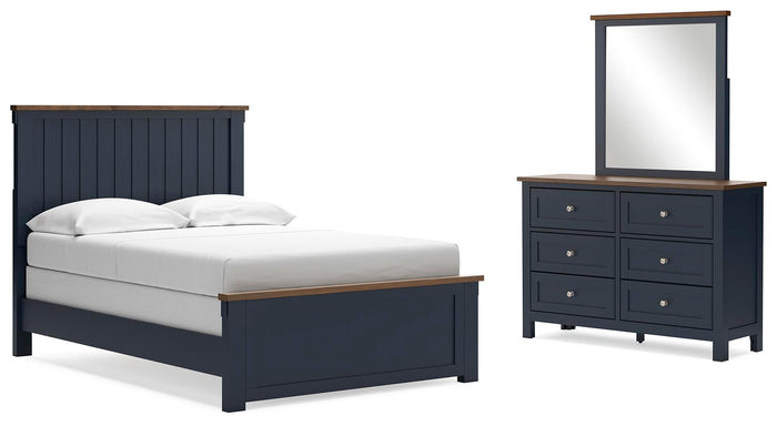 Nexa Full Panel Bed with Dresser and Mirror