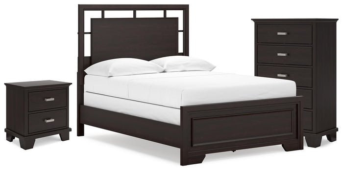 Kensworth Full Panel Bed with Chest and Nightstand