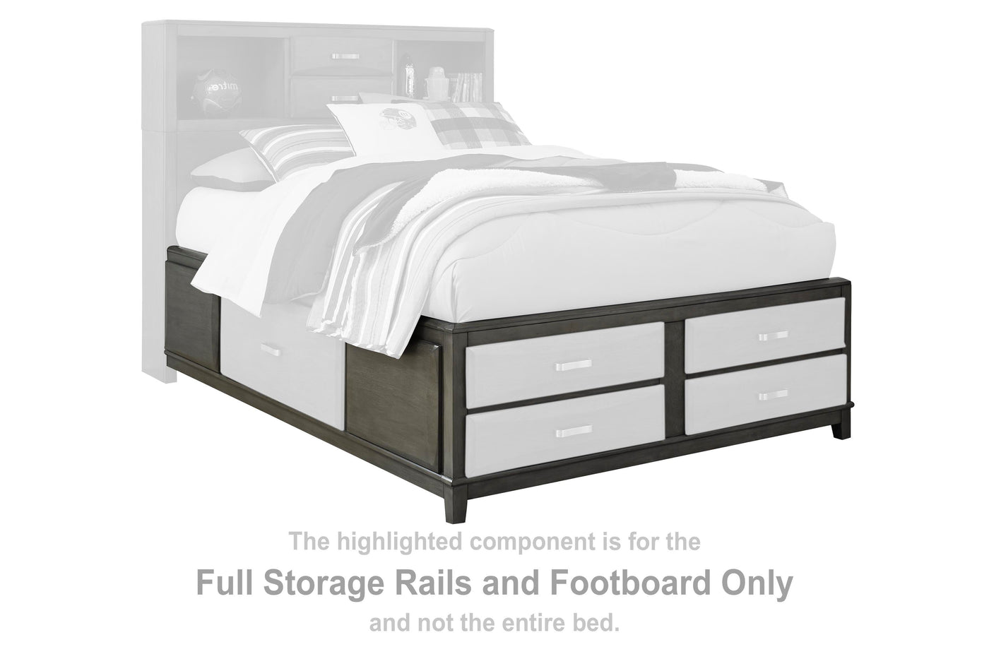 Caitbrook Full Storage Rails and Footboard